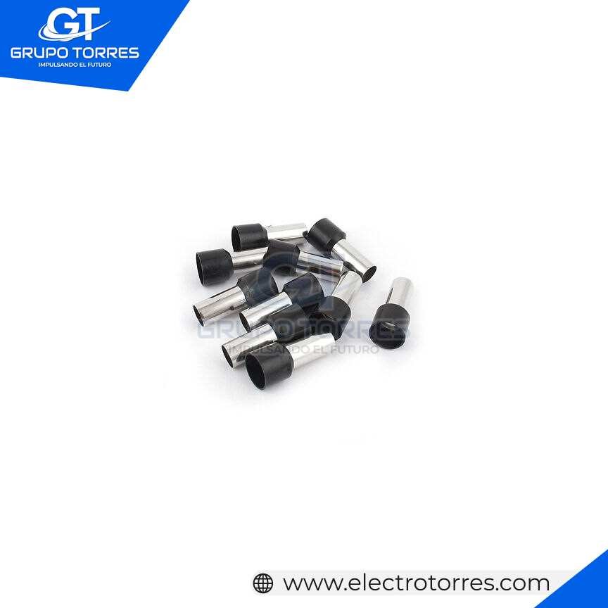Terminal Sobremoldeado [Ã˜E 3.5mm] Negro (Cable 10 awg) (CaÃ±Ã³n Largo)