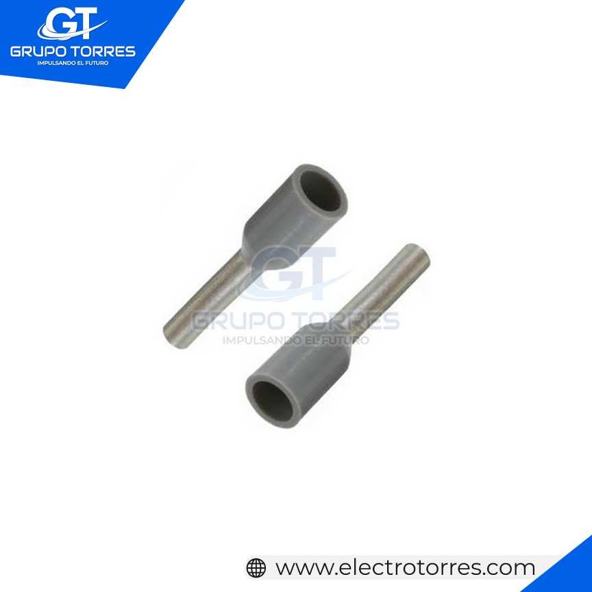 Terminal Sobremoldeado [Ã˜E 2.8mm] Gris (Cable 12 awg) (CaÃ±Ã³n Largo)