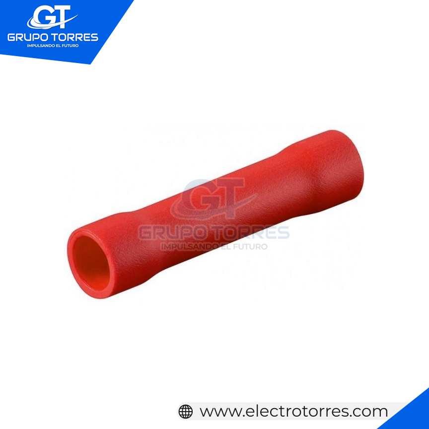 Terminal Union Manguito Aislado [Ã˜D 4.4mm] Rojo (Cable 22-16 awg)