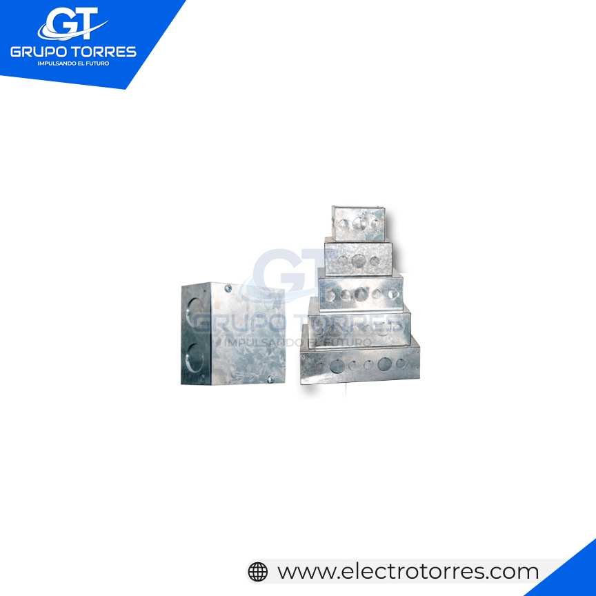 CAJA DE PASE METALICA TROQUELADA 8X8X4 (200X200X100) PESADA 1/16