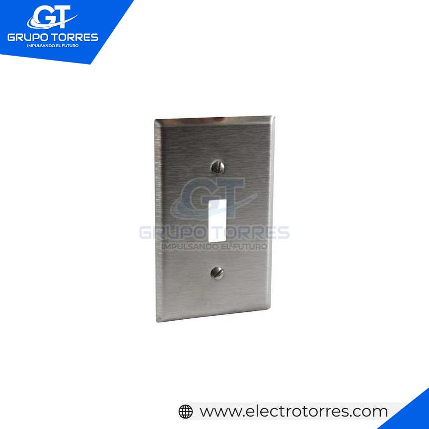 PLACA SIMPLE PARA INTERRUPTOR DE ACERO