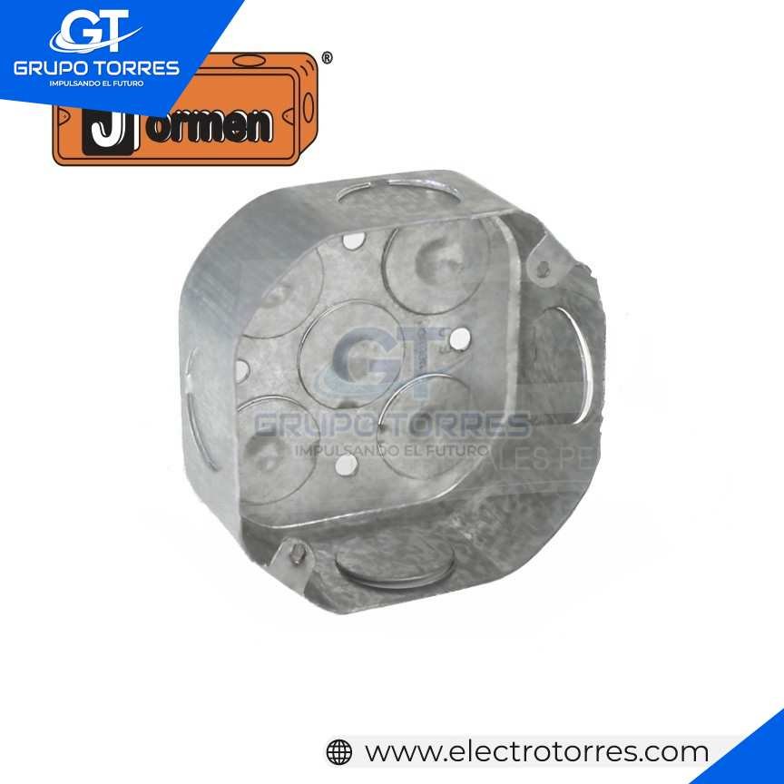 CAJA OCTOGONAL METALICA CON SALIDA 1/2´´ 1/27 JORMEN