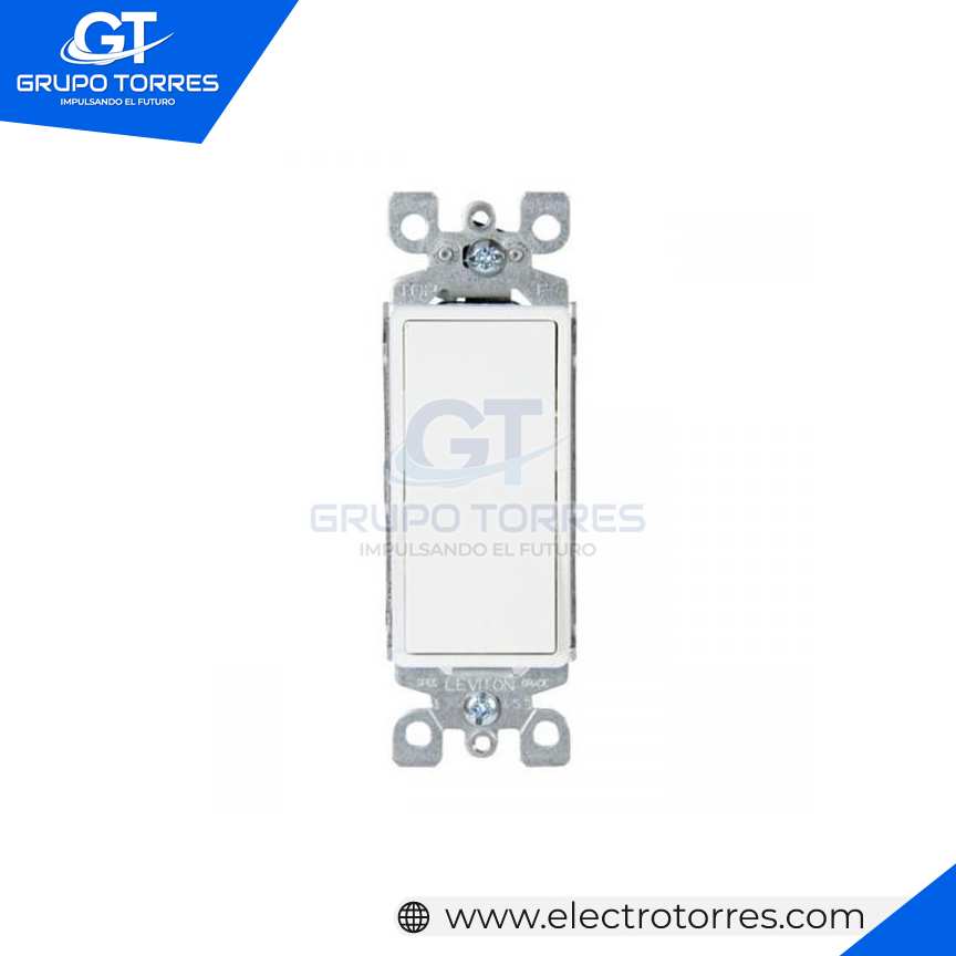 INTERRUPTOR DOBLE DECORA 15A 250V BLANCO