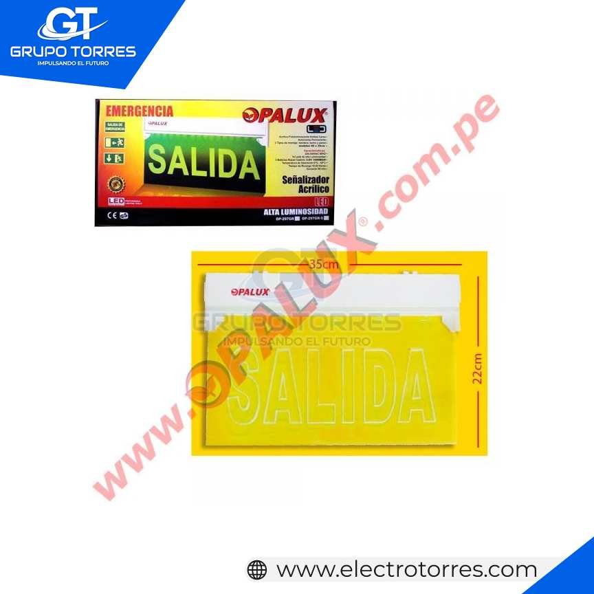 SEÑALIZADOR ACRILICO ALTA LUMIN.16 LED 6H 68X35X3CM