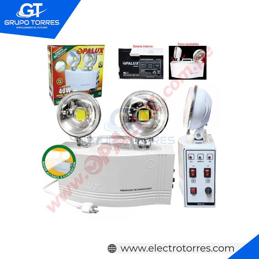LAMPARA DE EMERGENCIA 2LED 40W UL ULT.
