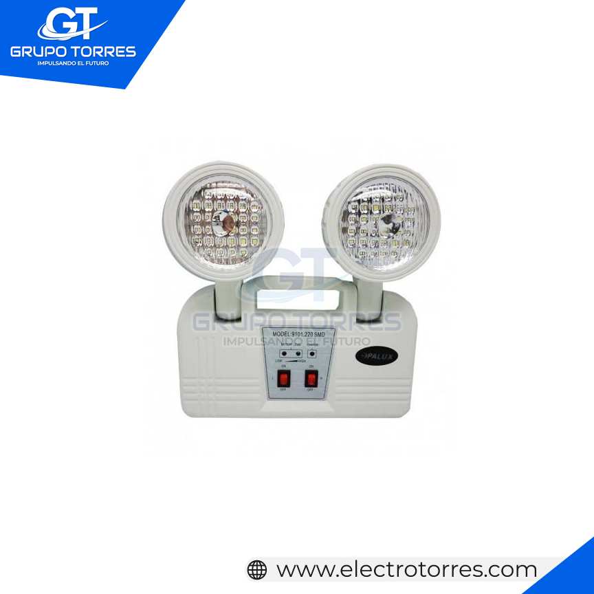LAMPARA EMERGENCIA 9H 32LED SMD 120° 12CM LUZ DIA