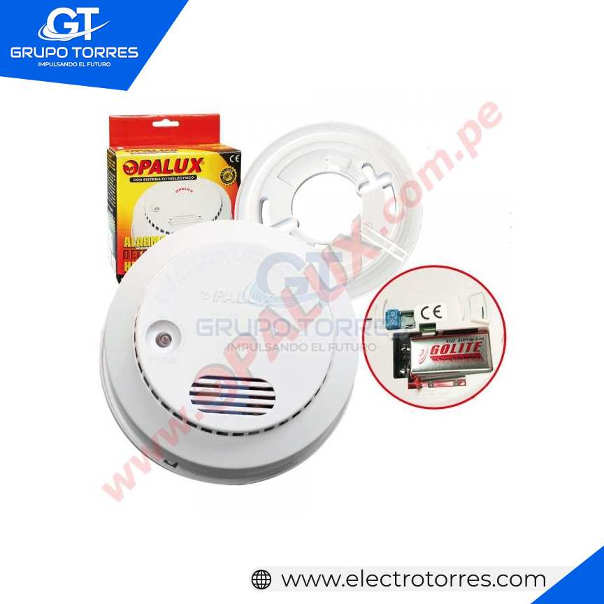 DETECTOR DE HUMO 9VDC C/BATERIA 13 X5CM