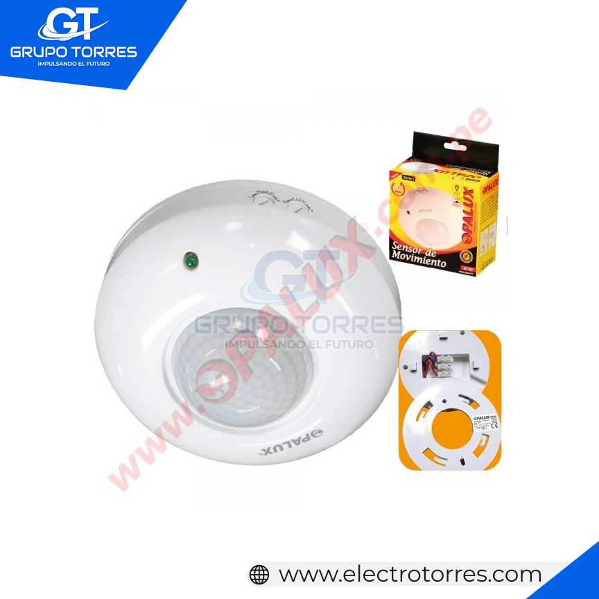 SENSOR DE MOVIMIENTO 360° 6MTS P/TECHO 220-240VAC