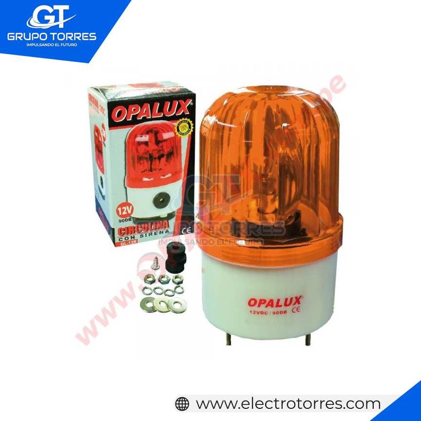 CIRCULINA CON SIRENA 12V ROJO 90DB 25W