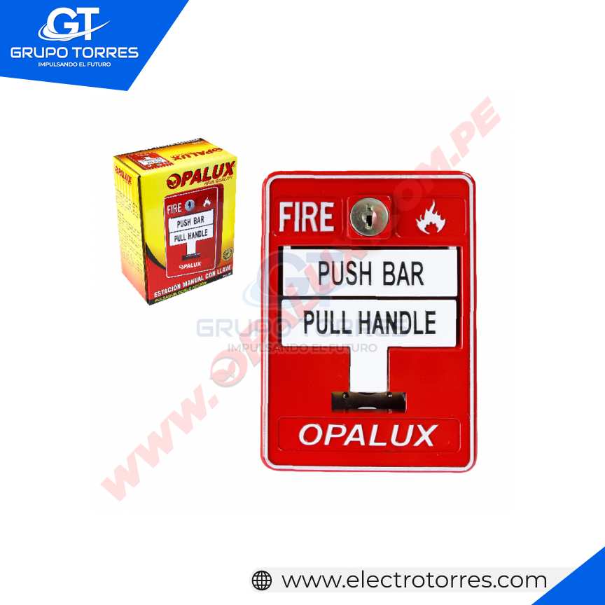 ESTACION MANUAL DE ALARMA CON LLAVE 5W 5A