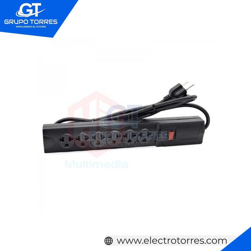 SUPRESOR DE PICO 6 TOMAS NEGRO 3M 16AWG