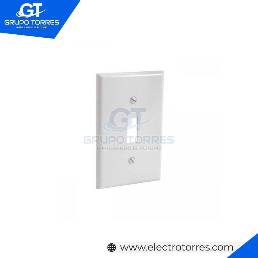 PLACA PARA INTERRUPTOR SIMPLE BAQUELITA BLANCA