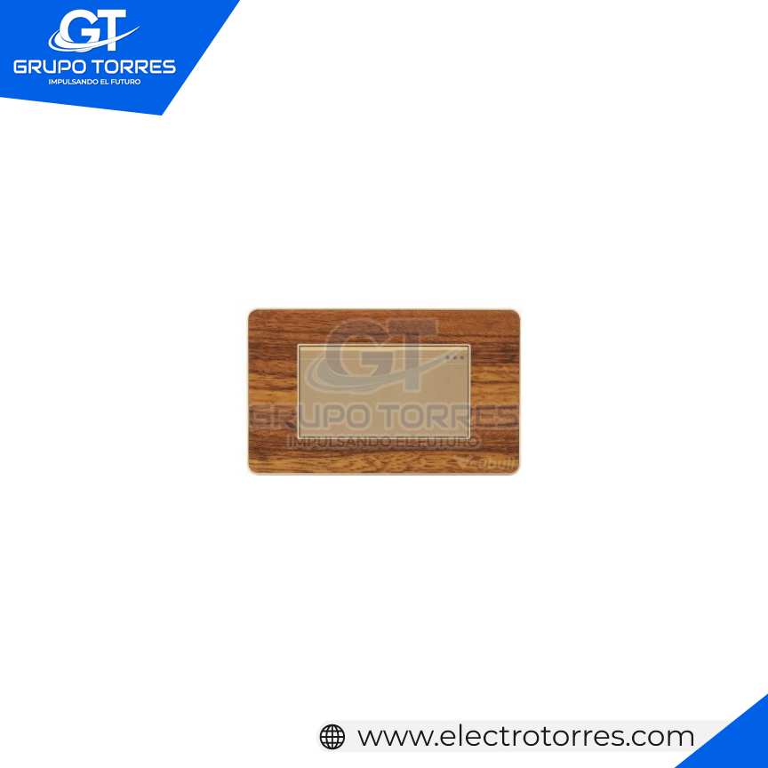 INTERRUPTOR SIMPLE RECTANGULAR MADERA