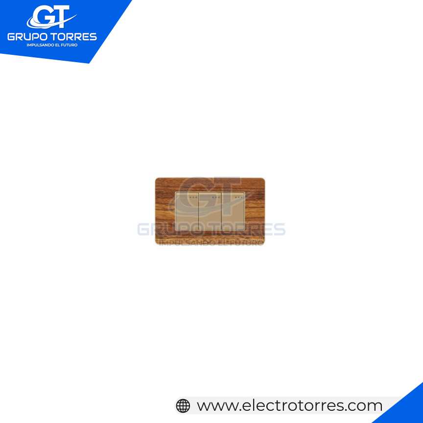 INTERRUPTOR TRIPLE MADERA