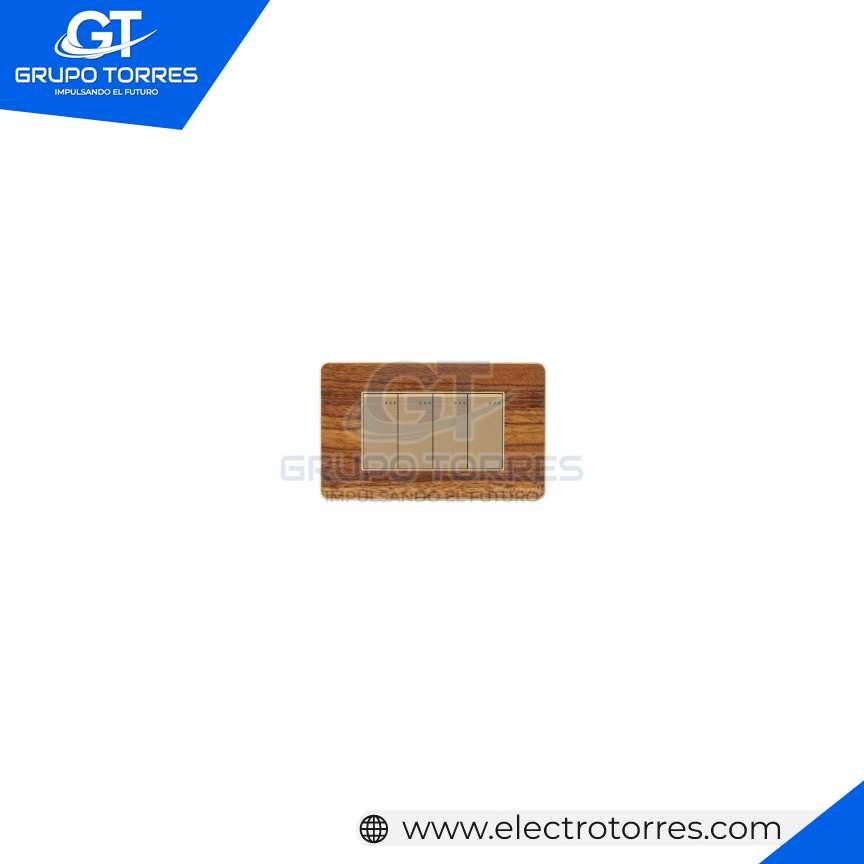 INTERRUPTOR CUADRUPLE MADERA