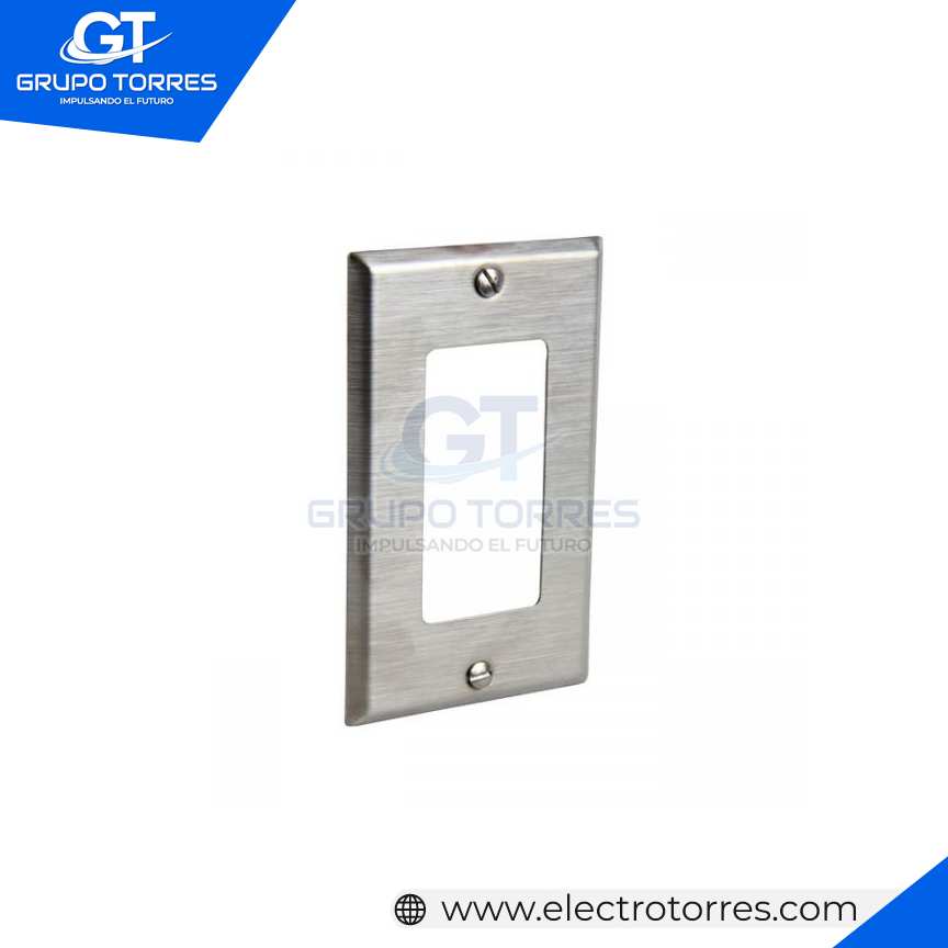PLACA SIMPLE DECORA ACERO