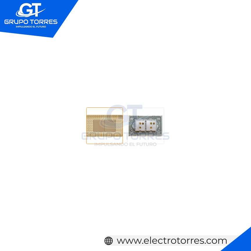 CONMUTADOR DOBLE ORO BRILLANTE