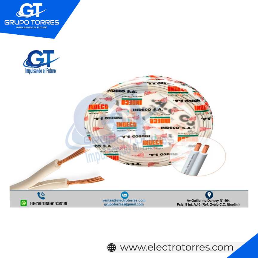 CABLE MELLIZO CTM 2X16 AWG 600V BLANCO