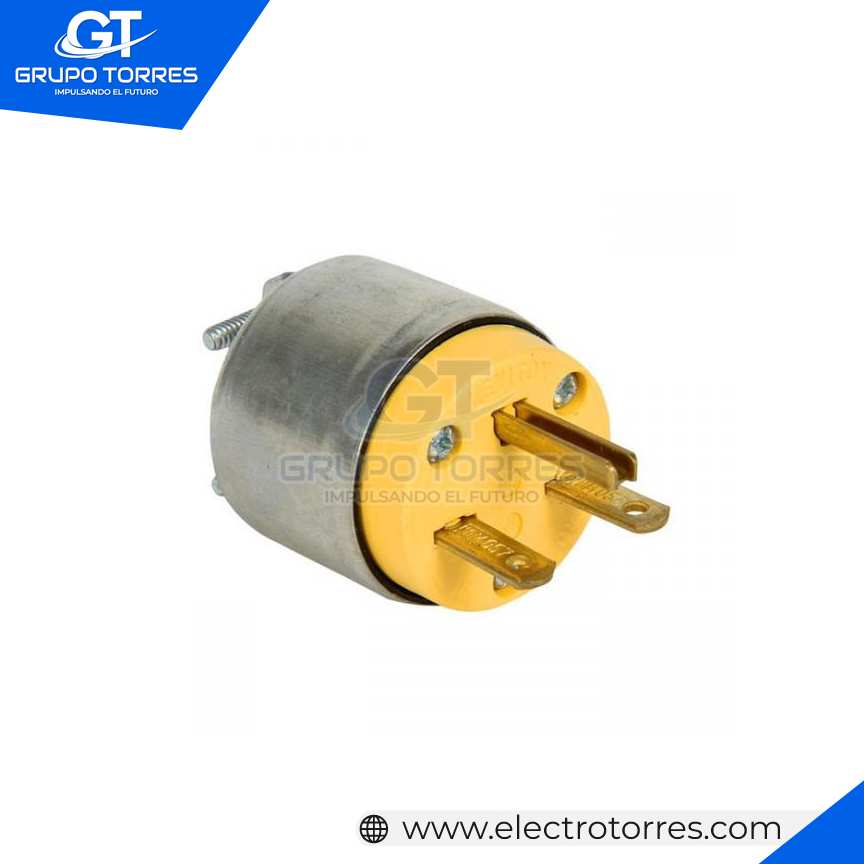 ENCHUFE 15A 250V L/T M/CHINO BLINDADO