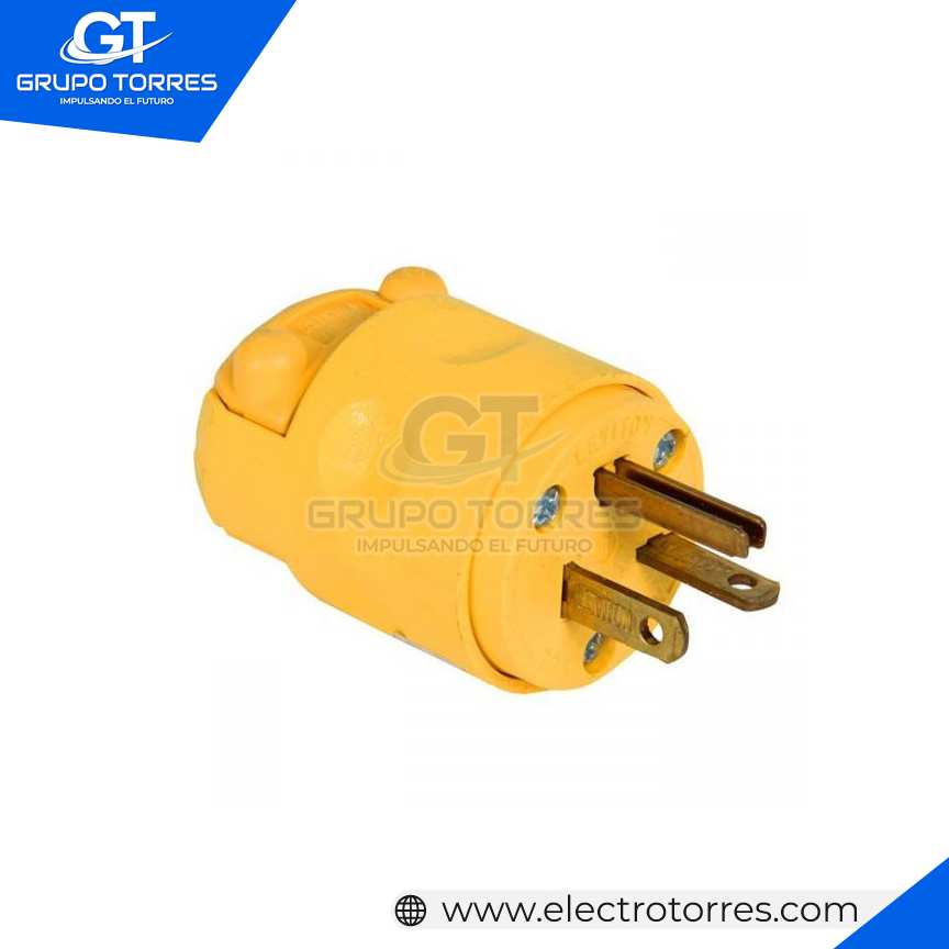 ENCHUFE 20A 250V TUERTO CHINO PVC AMARILLO