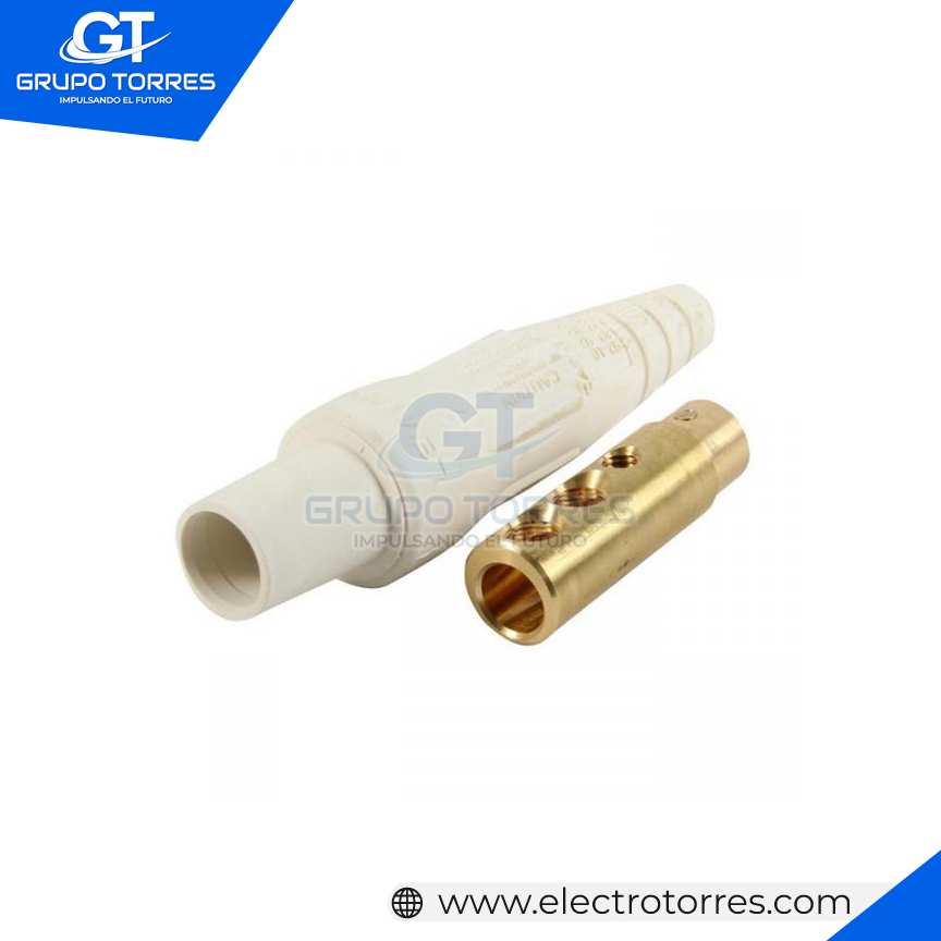CONECTOR (FEMALE) ON 2 PERNOS 400A 600V TIPO CAM LOCK BLANCO C:1/0-4/0