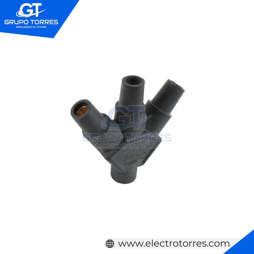 ENCHUFE TRIPLE ENTRADA (MALE/FEMALE) 400A 600V TIPO CAM LOCK NEGRO