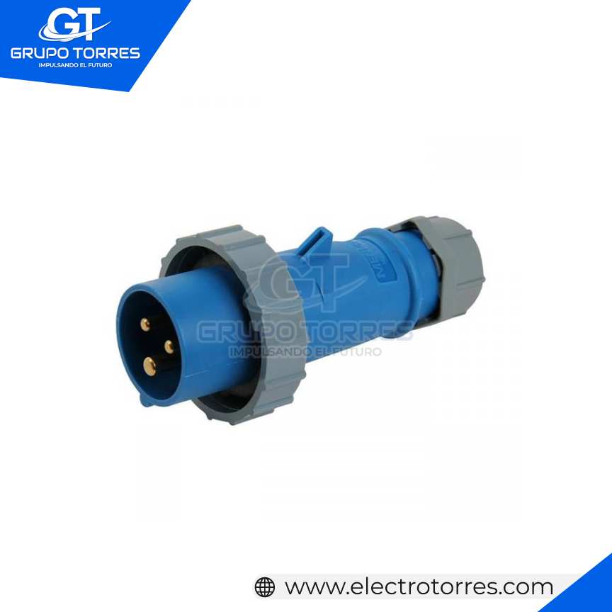 ENCHUFE 16A 2P + T 250V AZUL 6H