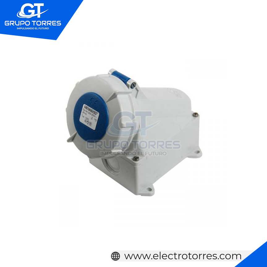TOMACORRIENTE VISIBLE 32A 2P + T 250V AZUL 6H