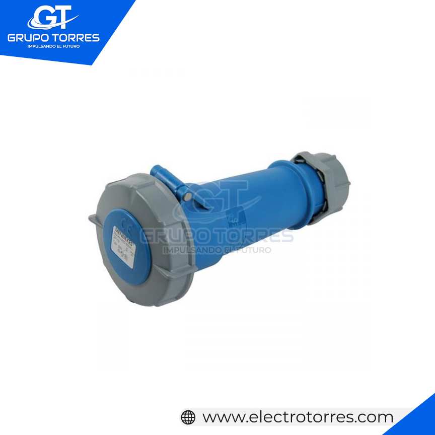 TOMACORRIENTE AÉREO 32A 2P + T 250V AZUL 6H