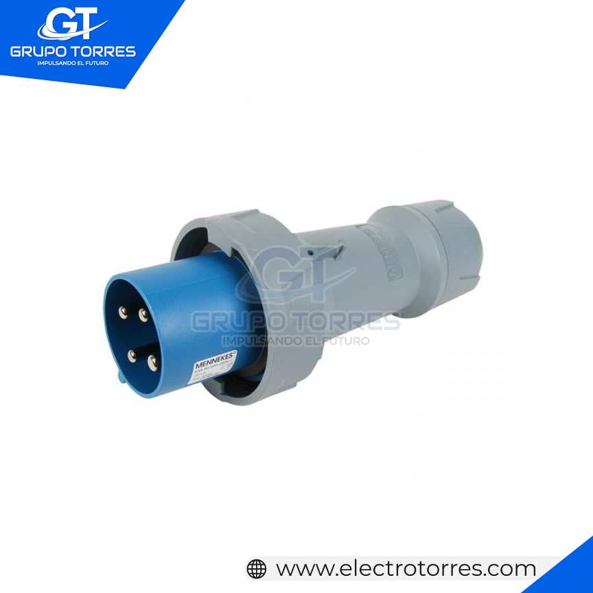 ENCHUFE 63A 3P+T 250V AZUL 9H POWERTOP PLUS