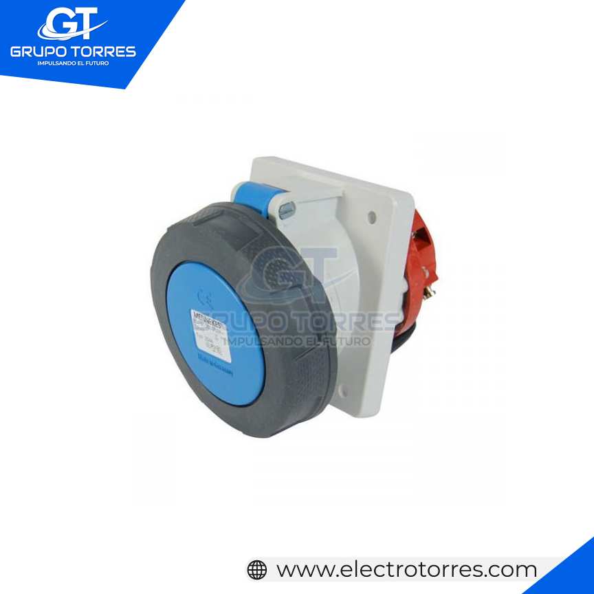 TOMACORRIENTE EMPOTRABLE 63A 3P+T 250V AZUL 9H