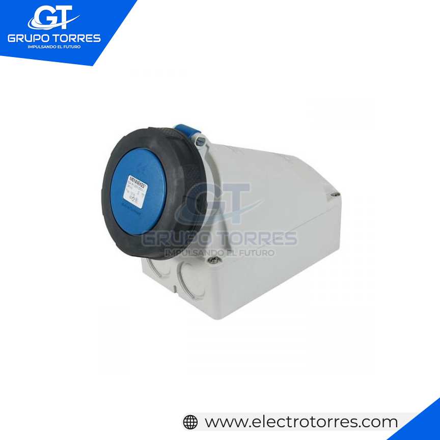 TOMACORRIENTE VISIBLE 63A 3P+T 250V AZUL 9H