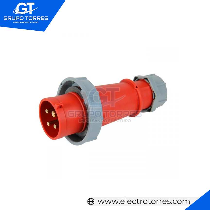 ENCHUFE 32A 3P + T 415V ROJO 6H
