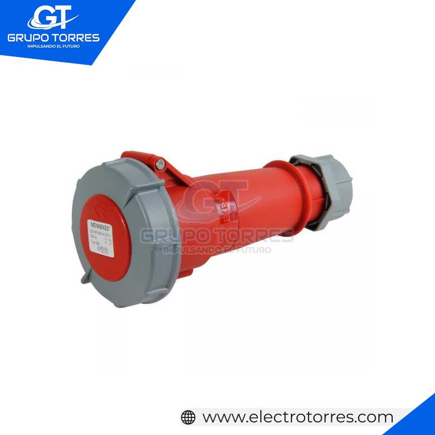 TOMACORRIENTE AÉREO 32A 3P + T 415V ROJO 6H
