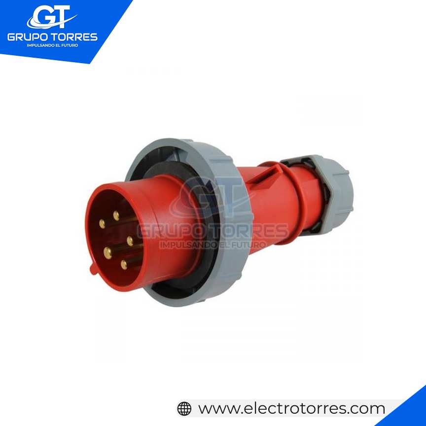 ENCHUFE 32A 3P + N + T 415V ROJO 6H