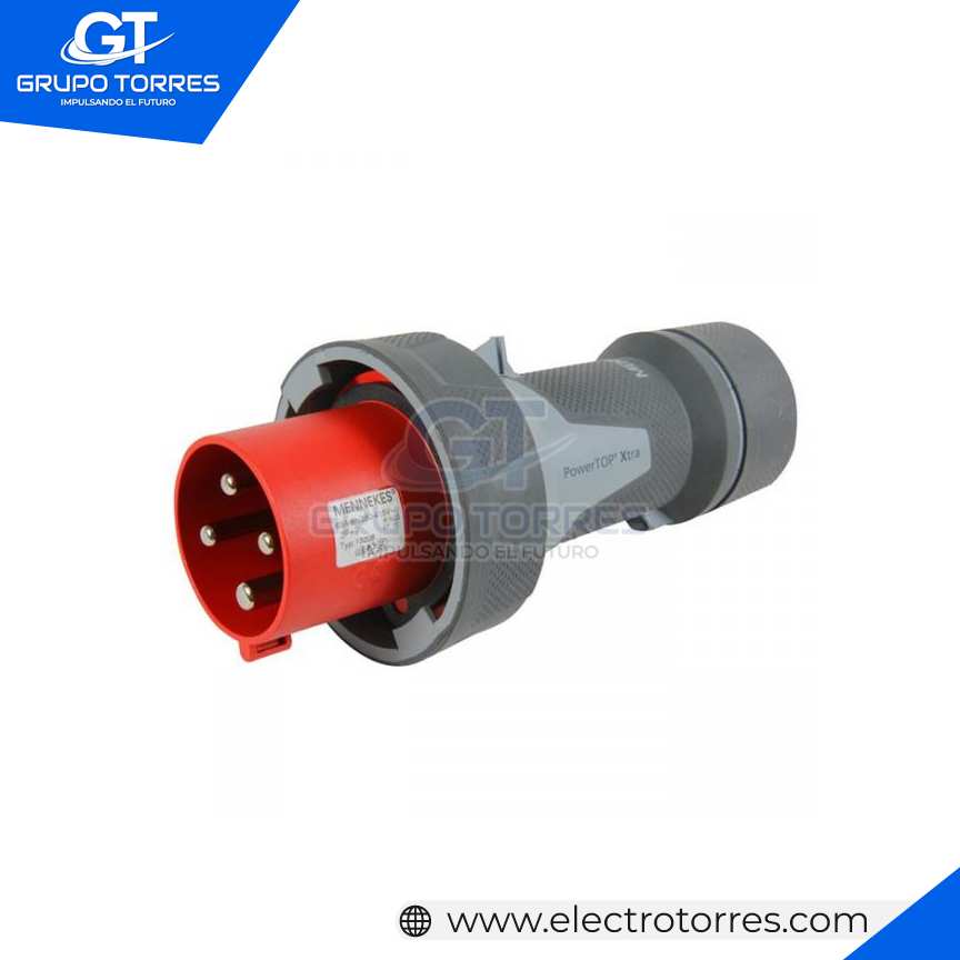 ENCHUFE 63A 3P+T 415V ROJO 6H POWERTOP XTRA