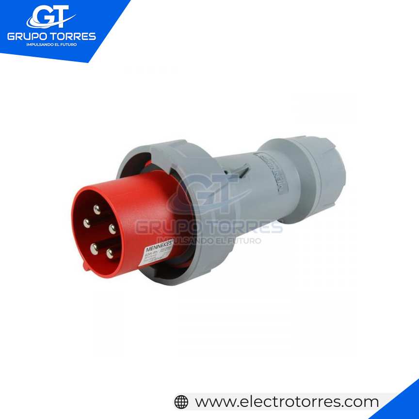 ENCHUFE 63A 3P+N+T 415V ROJO 6H POWERTOP PLUS