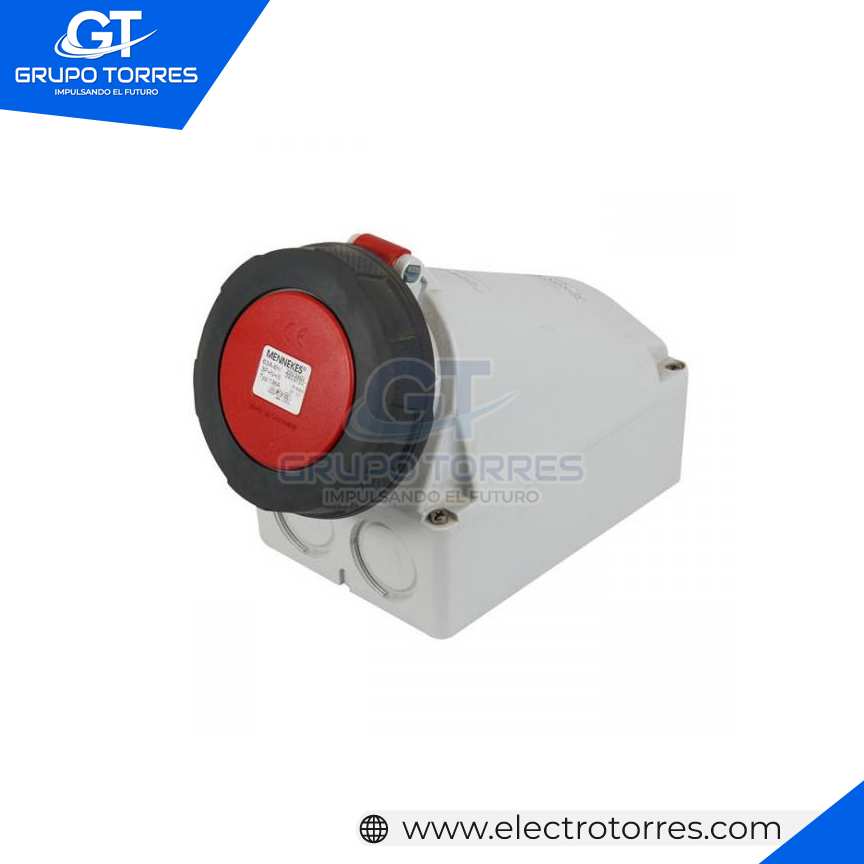 TOMACORRIENTE VISIBLE 63A 3P+N+T 415V ROJO 6H