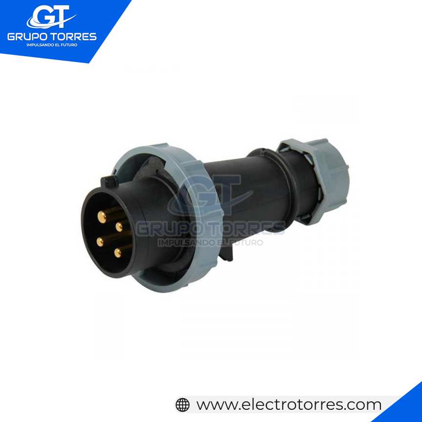 ENCHUFE 32A 3P+T 500V NEGRO 7H