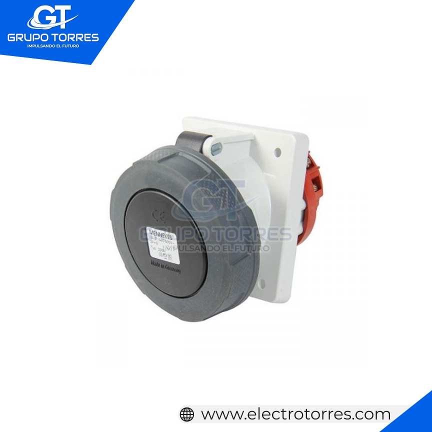 TOMACORRIENTE EMPOTRABLE 63A 3P+T 500V NEGRO 7H