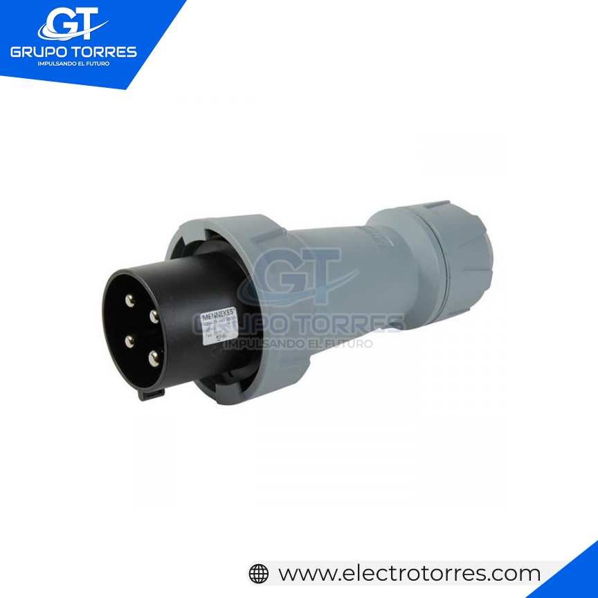 ENCHUFE 125A 3P+T 500V NEGRO 7H POWERTOP PLUS