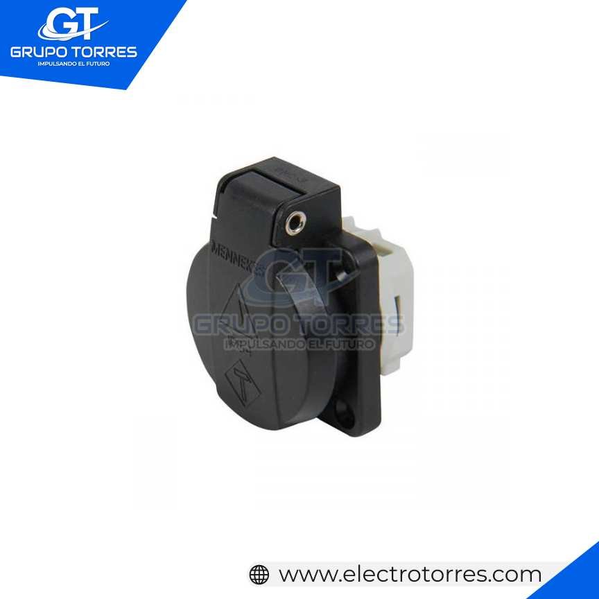 TOMACORRIENTE EMPOTRABLE SCHUKO NEGRO 16A 2P+T 250V