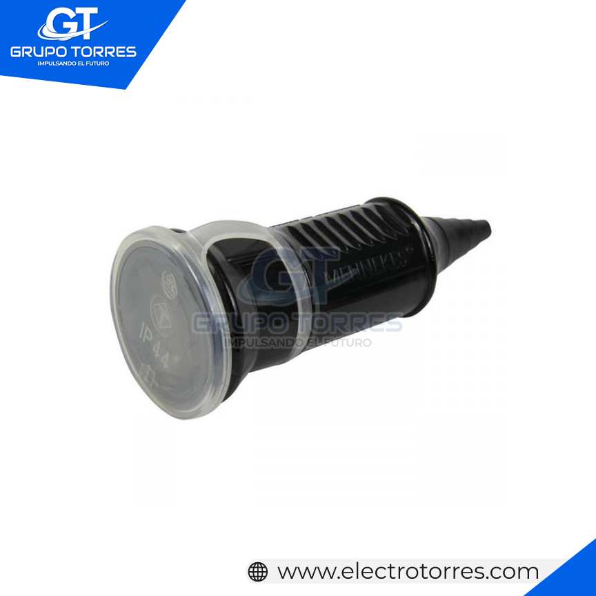 TOMACORRIENTE AÉREO SCHUKO NEGRO 16A 2P+T 250V