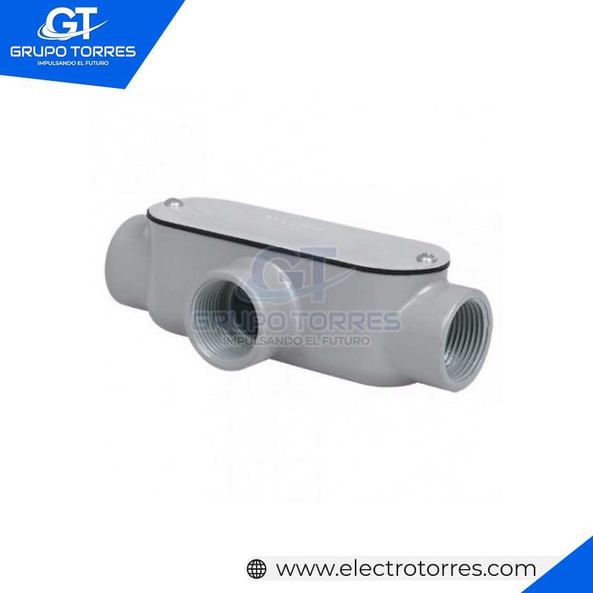 Caja condulet T  IMC ovalada c/empaque UL Aluminio