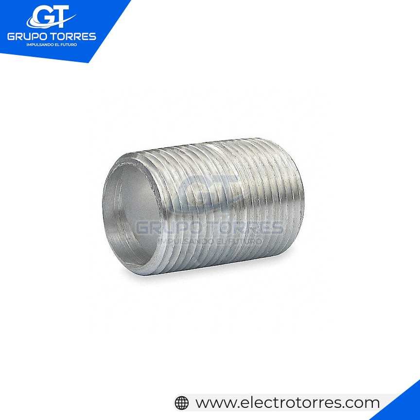 NIPLE DE ALUMINIO. 1/2´´