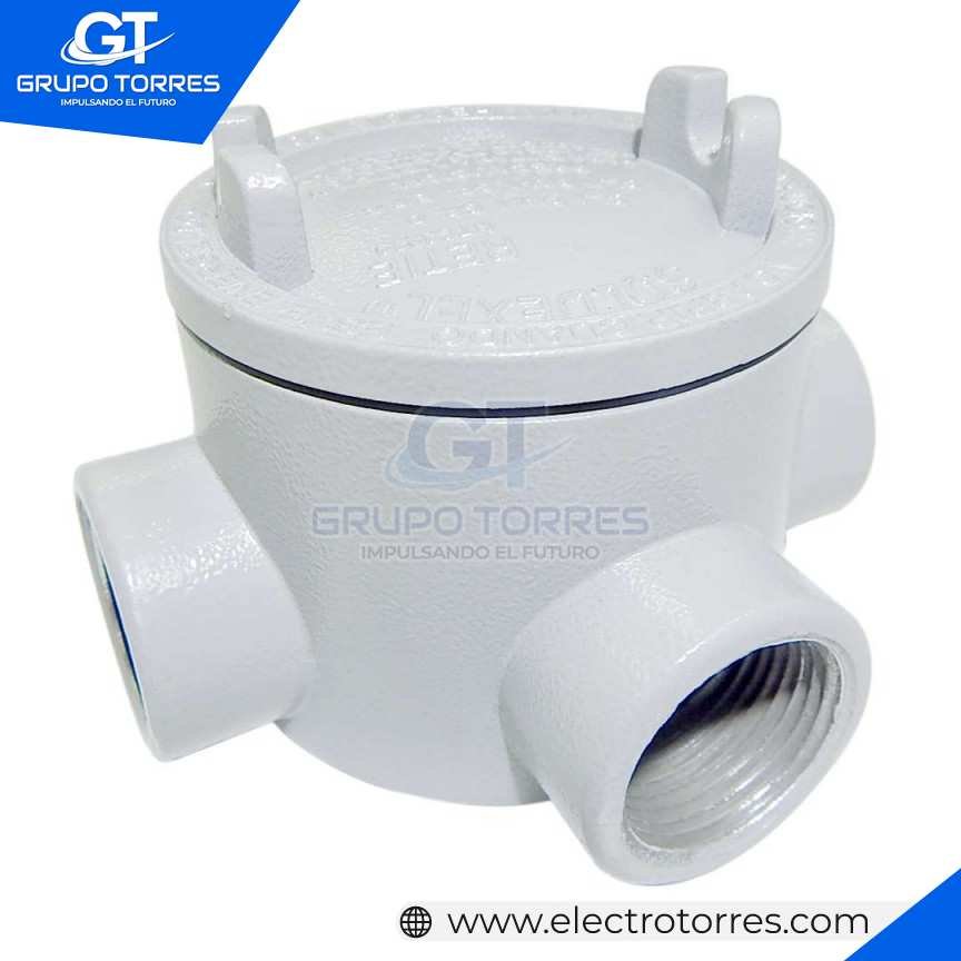 CAJA REDONDA DER.C/TAPA TIPO T   1/2´´ ROS. ALUM.