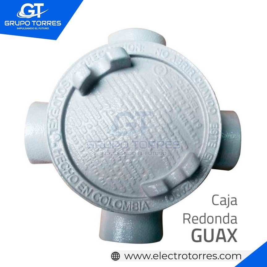 CAJA REDONDA DER.C/TAPA TIPO X   1/2´´ ROS. ALUM.