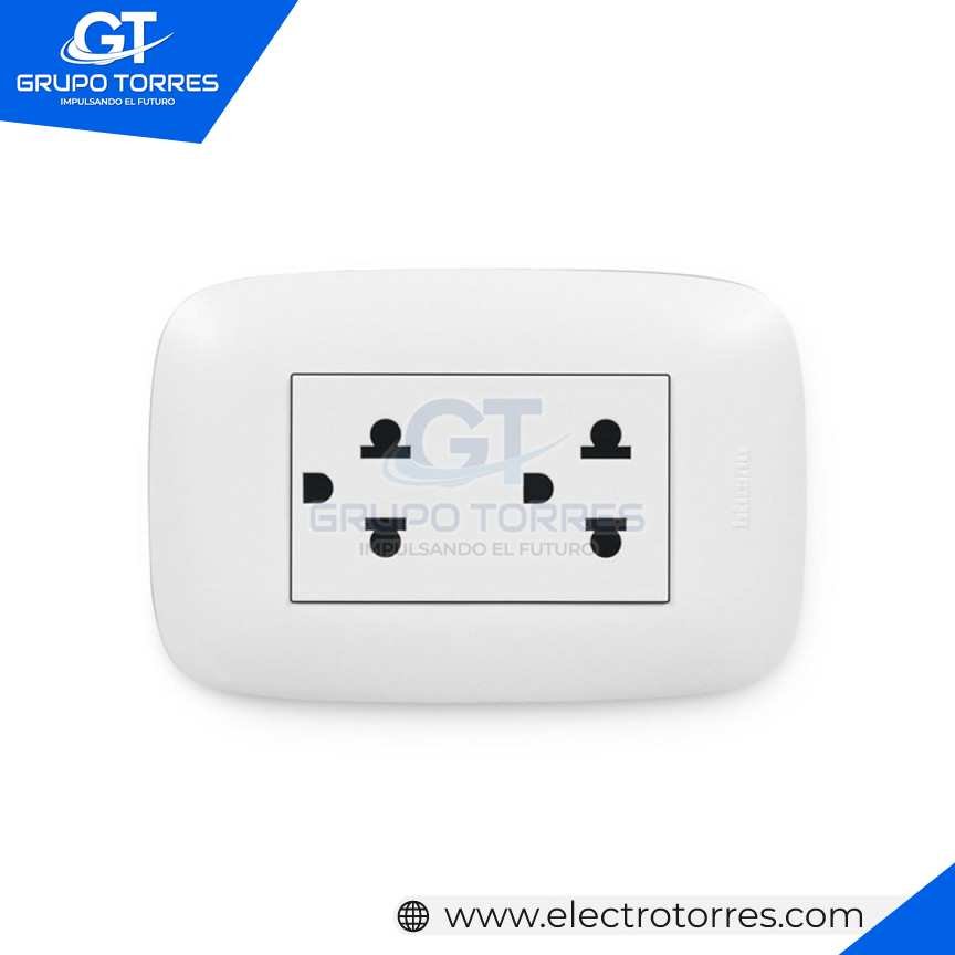 tomacorriente  universal doble c/t domino sencia