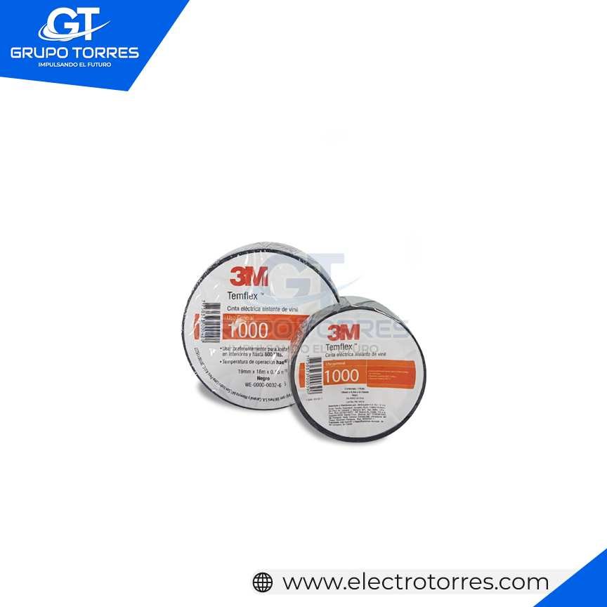 CINTA AISLANTE VINILICA TEMFLEX GRANDE 1000 3/4´´ X 4.5mts  3M