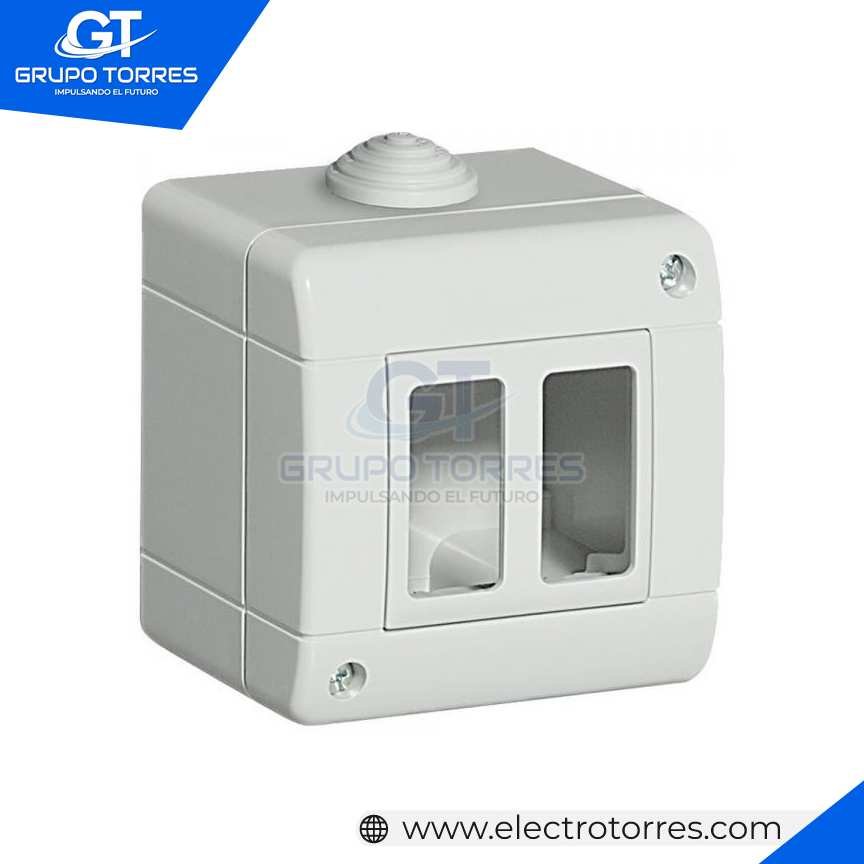 IDROBOX SOBREPONER 2 MOD. IP40 SIN TAPA